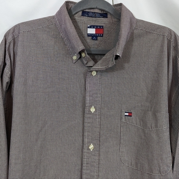Tommy Hilfiger Vintage Plaid Button Down Sz XL - Picture 3 of 13
